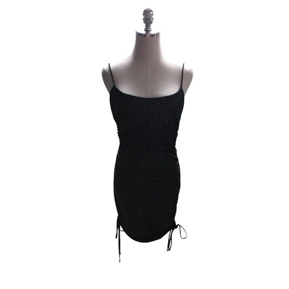 Windsor Mini Dress Women's Size Large Black Glitter Open Back - Picture 1 of 7